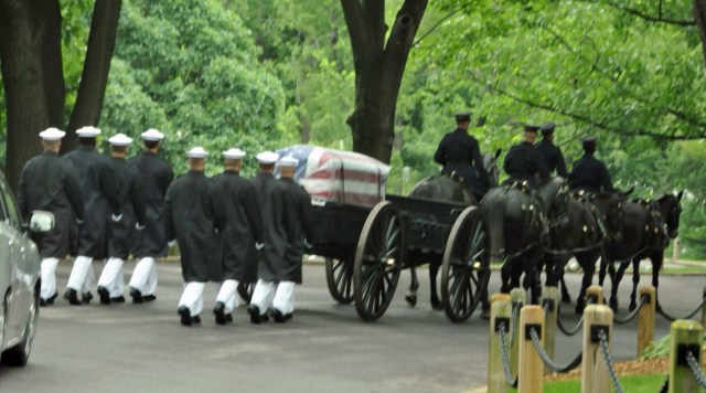 Note the horses, caisson, etc. The band was on the side. 
