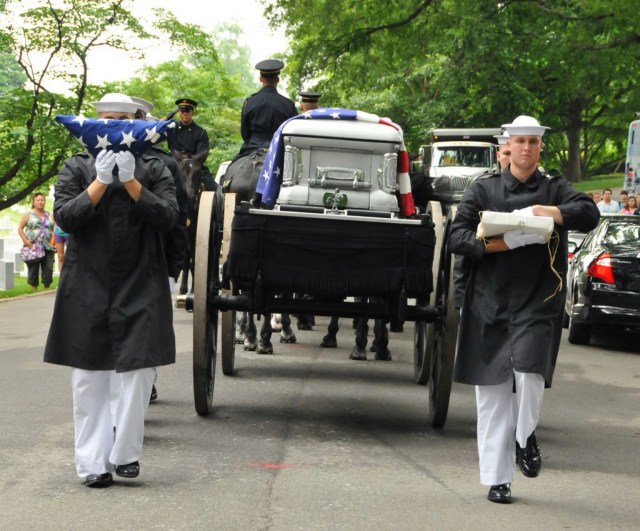 Full military honors. That's my Dad's ashes in the white box. Incredible. 