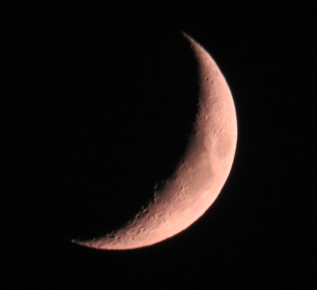 I'm told it's made of green cheese, but here, not so much