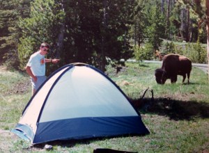 Although I wore shorts, I prudently removed my hat and camera so he wouldn't charge: 