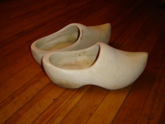 A pair of wooden shoes. We only had one. 
