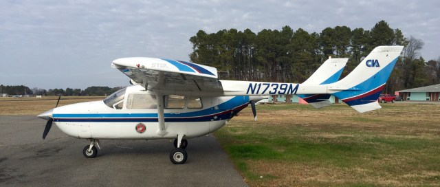 A 1970 Cessna 337F Super Skymaster. With a push prop and a pull prop! And two engines!