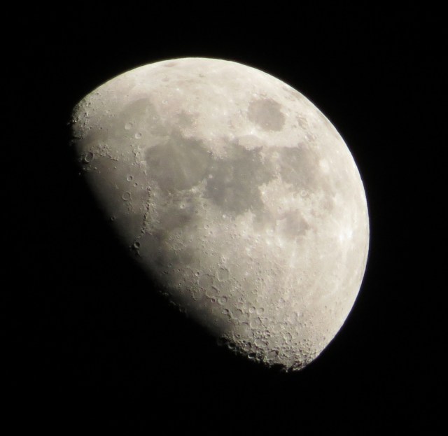 Moon against a black sky