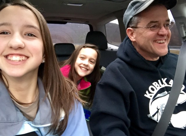 Happy carload on the way to the Maple Festival! 