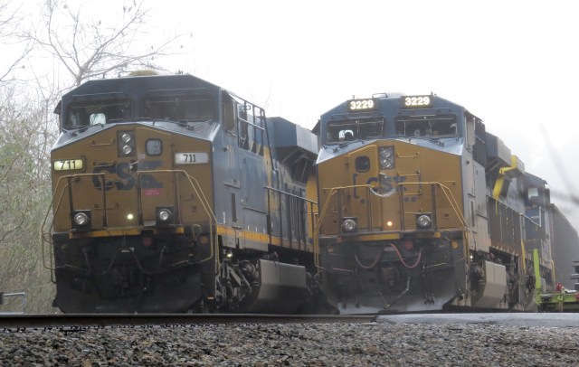 The front end of tens of thousands of tons of coal. On a foggy December afternoon. 