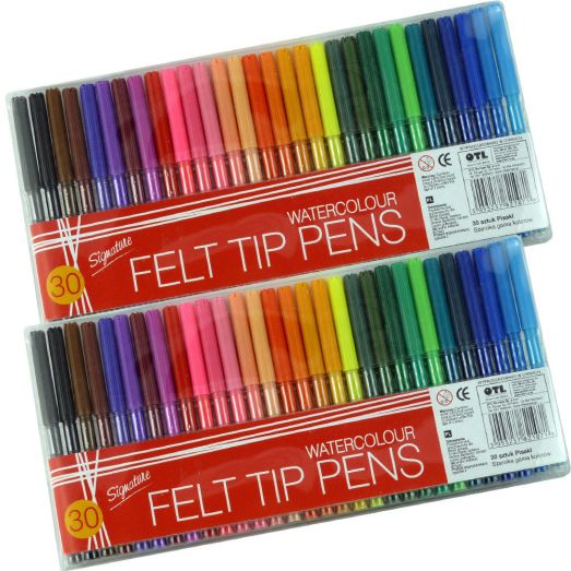 Multi-colored felt tip pens. This was what we used in the pre-tattoo era.