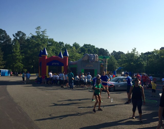 Multiple moon-bounces and multiple hula-hoopers - what's not to love? 