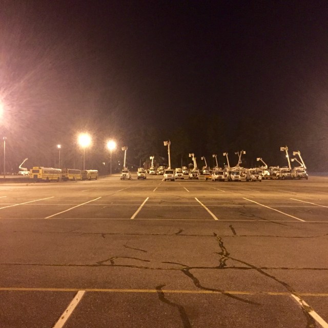 Dominion Power trucks and more, to the rescue during our recent power outage