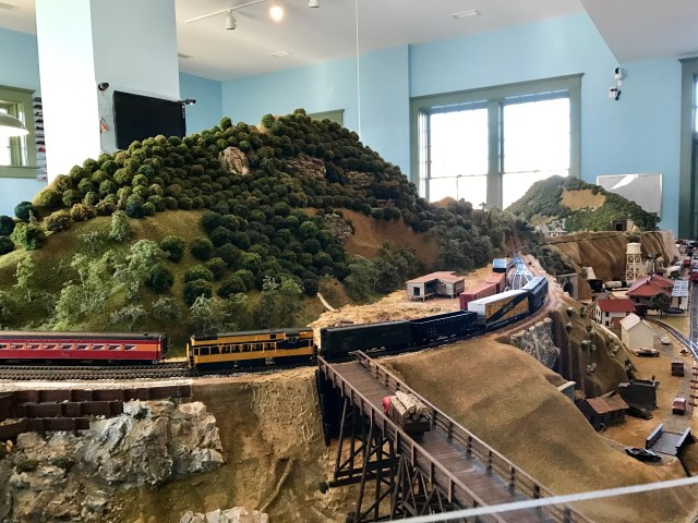 Small segment of the train layout inside the Richmond Railroad Museum