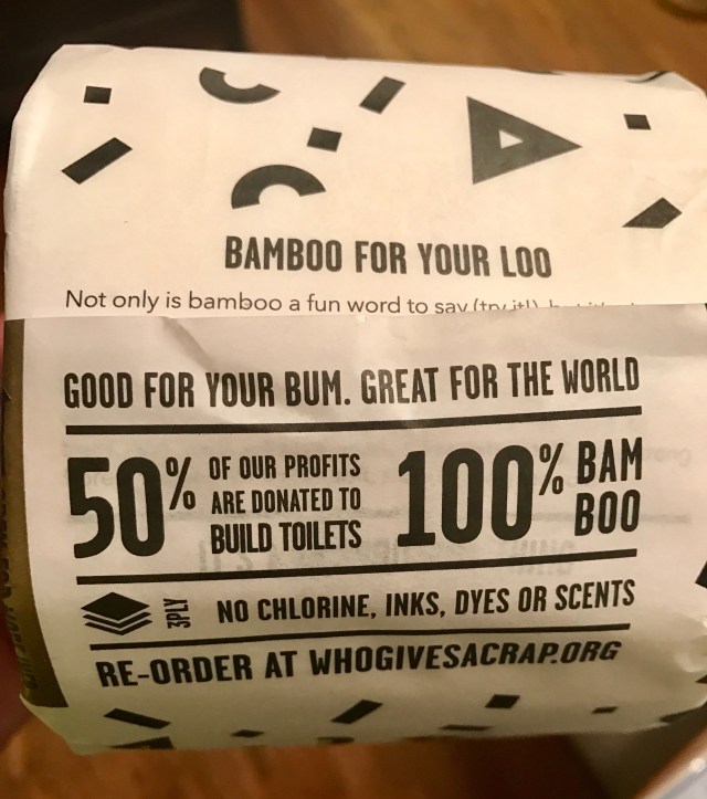 Bamboo toilet paper. Making America great again, one square at a time. 